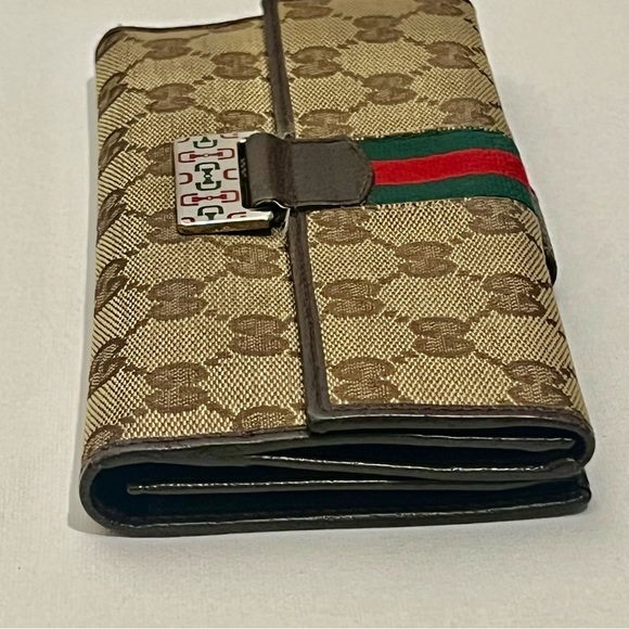 ✨GUCCI✨✅AUTHENTIC Monogram GG “Sherry” long wallet with BOX - Picture 11 of 12